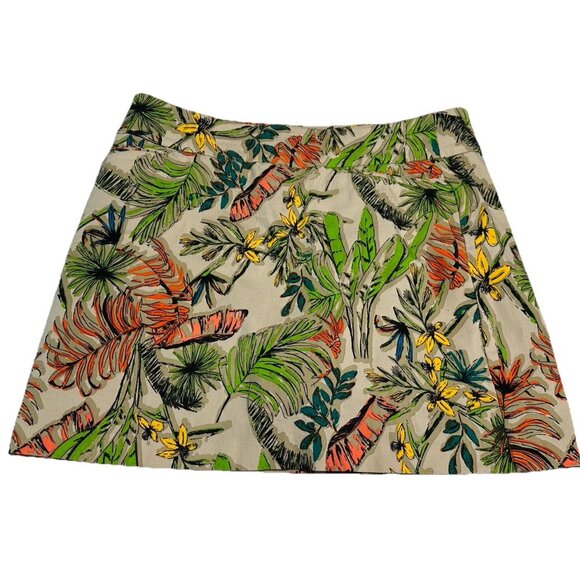 attyre Woman sz 12 Tennis Golf Pickleball skort stretch pull on Pocket Tropical - Picture 1 of 7